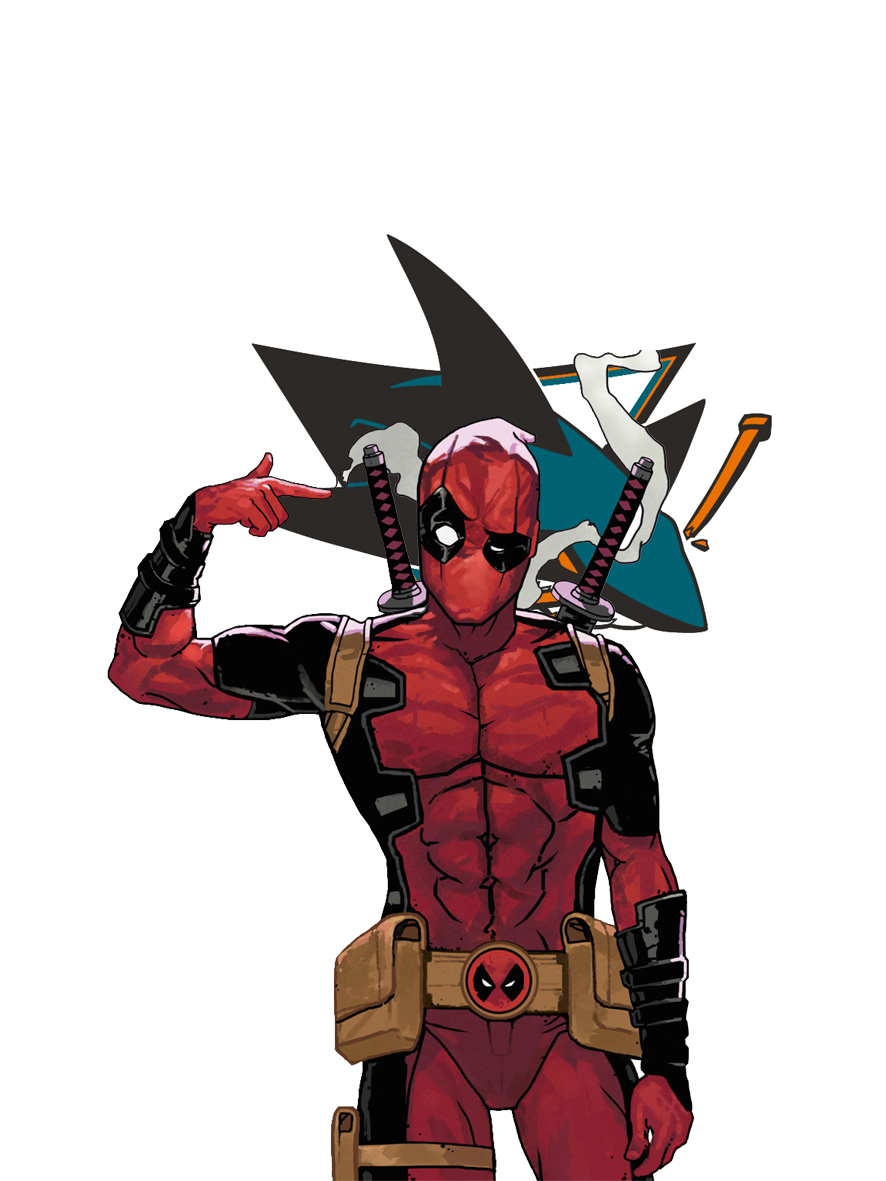 San Jose Sharks Deadpool Logo vinyl decal